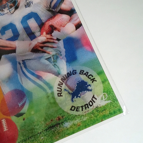 Vintage 1994 #12 Barry Sanders NFL Detroit Lions Hologram Pinnacle Trading Card - Picture 3 of 6